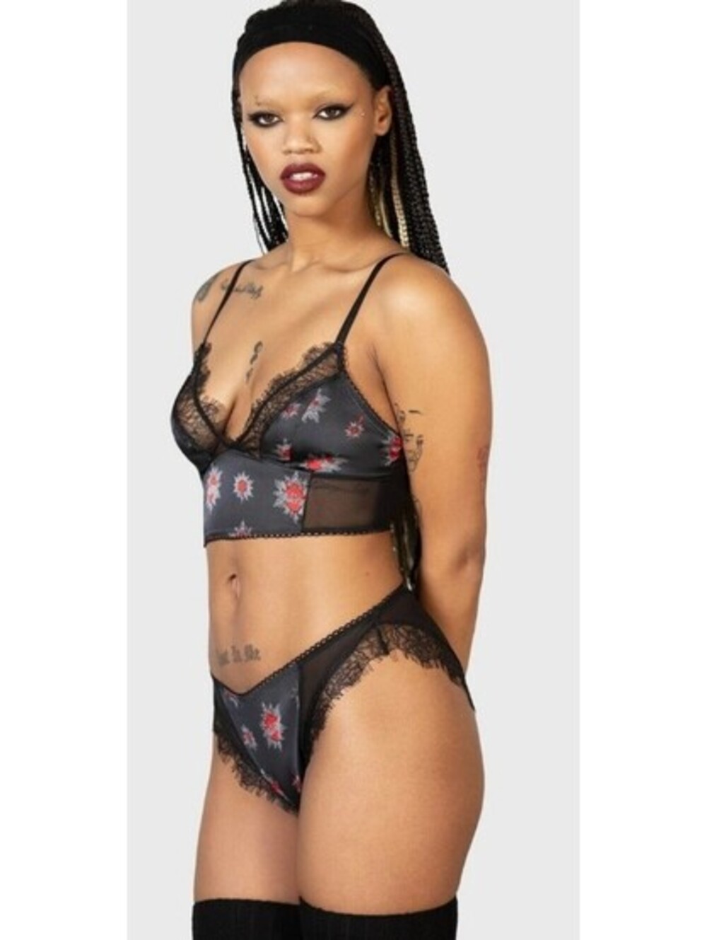 Killstar Star Crossed Bralette Black & Red Women's Size Small NEW With Tags - Picture 4 of 8